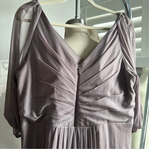 Azazie Floor Length Dress Bridesmaid | Hazelnut | Size 18 - Picture 14 of 16